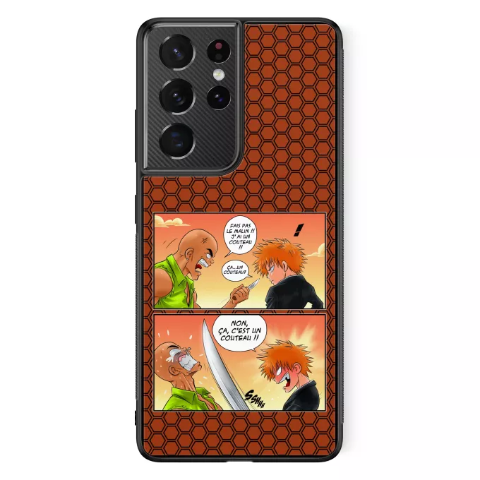 Coque pour téléphone portable Samsung Galaxy S21 Ultra Parodie Bleach Non, ça c'est un couteau ! - Ichigo Kurosaki