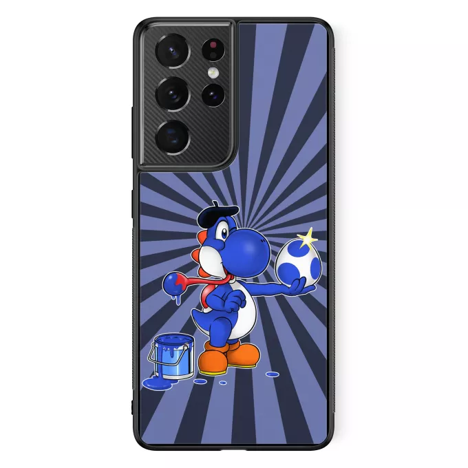 Custodia per Samsung Galaxy S21 Ultra Paoridia Yoshi Yoshi blu