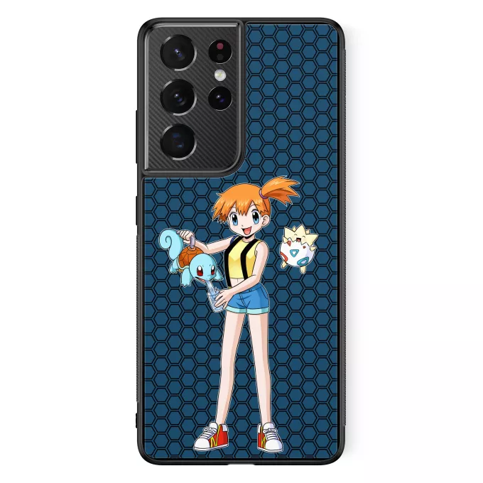 Fodral för Samsung Galaxy S21 Ultra Parodi Pokémon Togepi, Squirtle och Misty