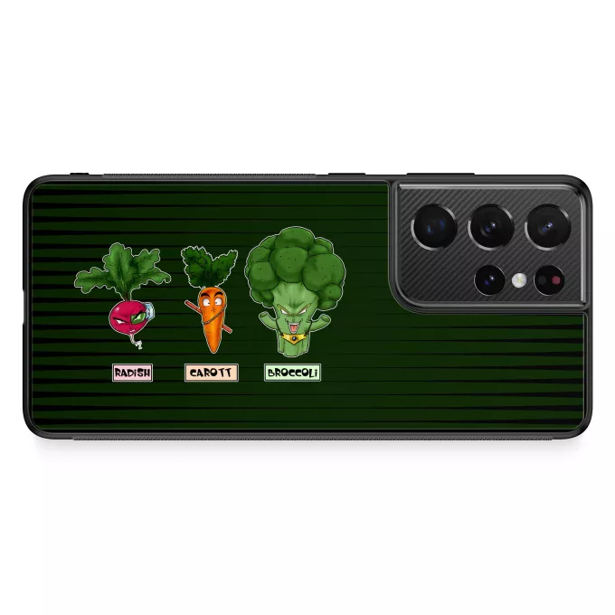 Samsung Galaxy S21 Ultra Phone Case Parody of Dragon Ball Z - DBZ Son Goku, Broly and Vegeta