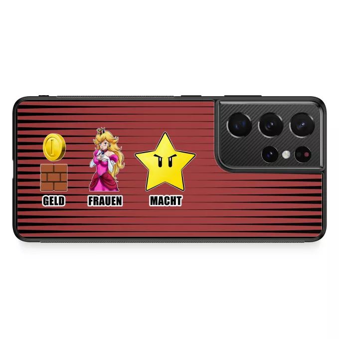 Samsung Galaxy S21 Ultra Handyhülle Parodie auf Super Mario Mario