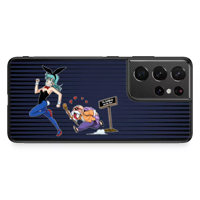 Samsung Galaxy S21 Ultra Handyhülle Parodie auf Dragon Ball Muten-Roshi und Bulma