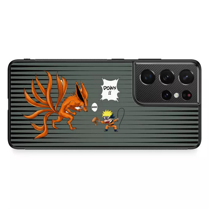 Samsung Galaxy S21 Ultra Phone Case Parody of Naruto Naruto and Kyubi
