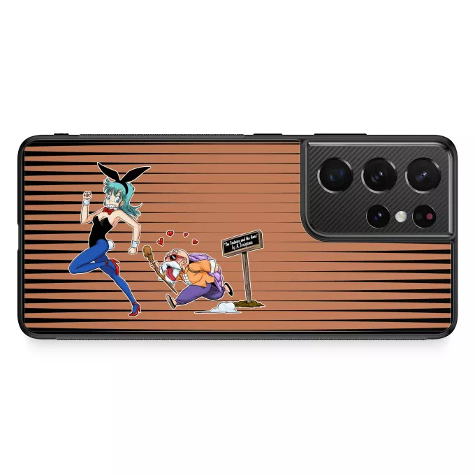 Samsung Galaxy S21 Ultra Phone Case Parody of Dragon Ball Master Roshi and Bulma