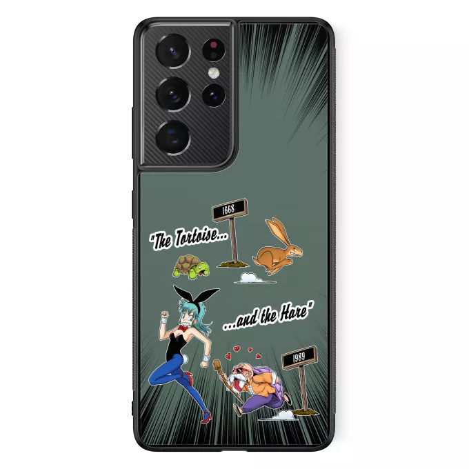 Samsung Galaxy S21 Ultra Phone Case Parody of Dragon Ball Kame Sennin and Bulma
