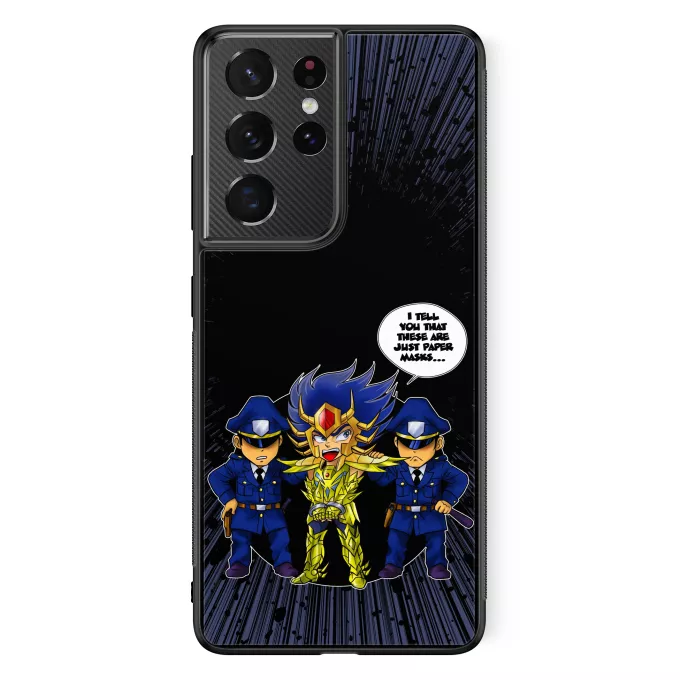 Samsung Galaxy S21 Ultra Phone Case Parody of Knights of the Zodiac - Saint Seiya Cancer Deathmask