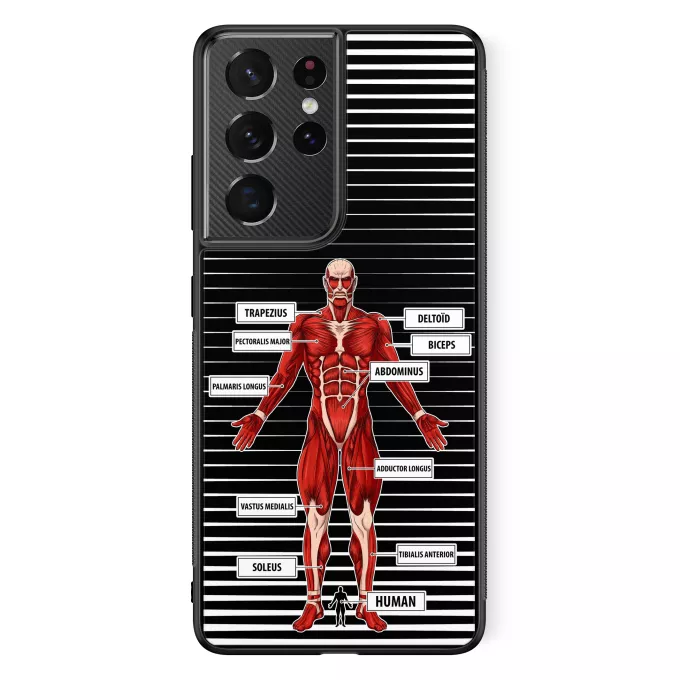 Samsung Galaxy S21 Ultra Phone Case Parody of Attack on Titan The colossal Titan