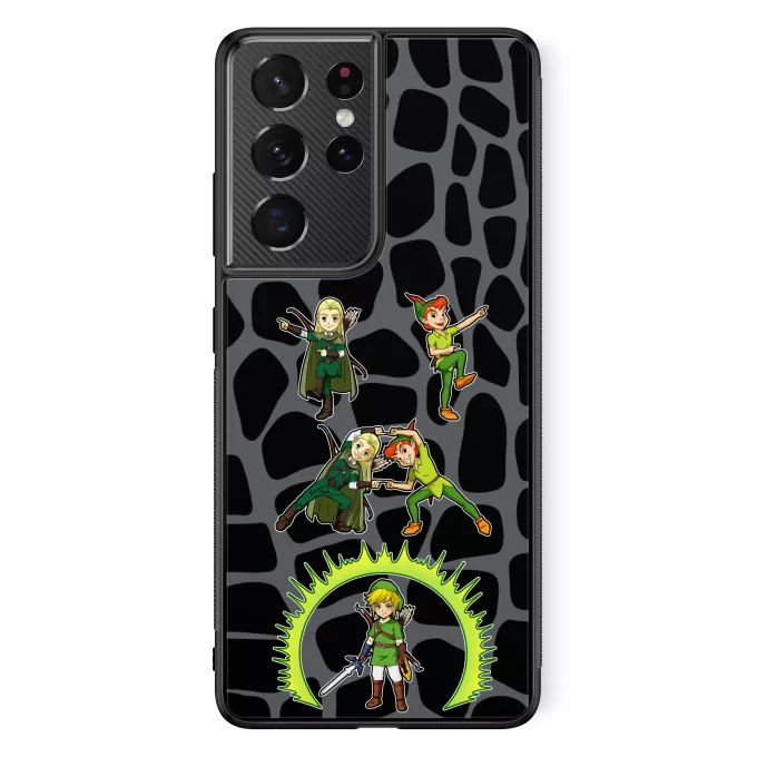 Estojo Samsung Galaxy S21 Ultra Paródia Zelda Link e Legolas