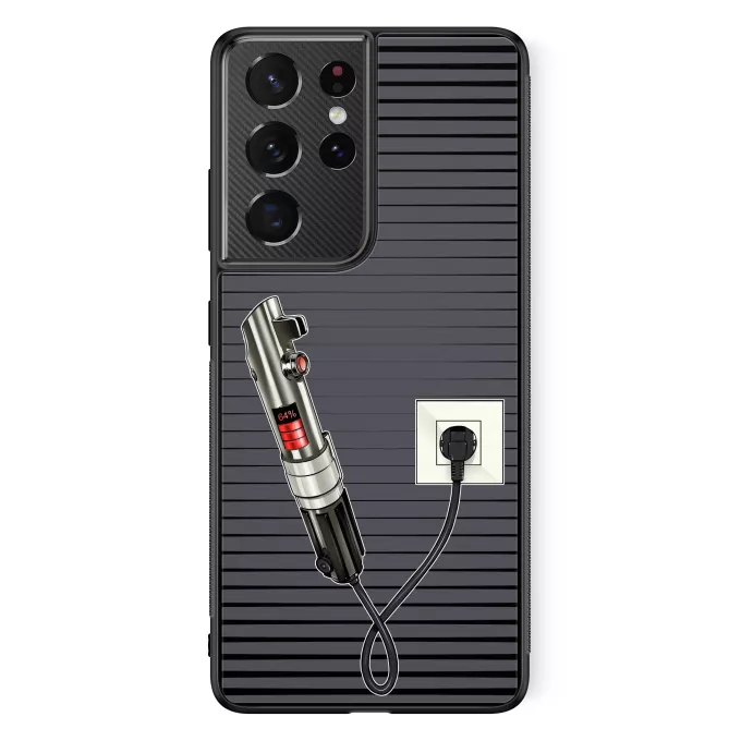 Fodral för Samsung Galaxy S21 Ultra Parodi Stjärnornas krig Ljussabel