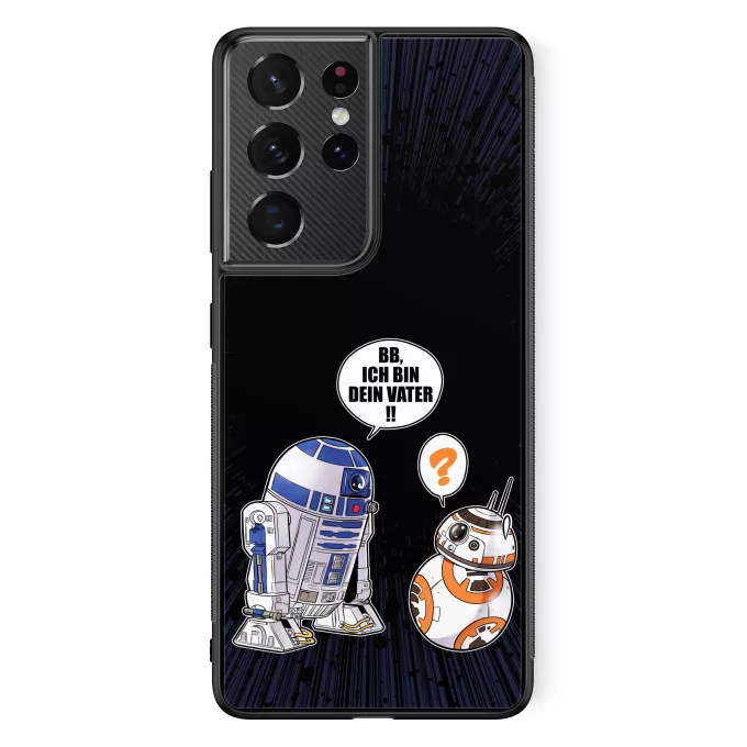 Samsung Galaxy S21 Ultra Handyhülle Parodie auf Star Wars R2-D2 und BB-8