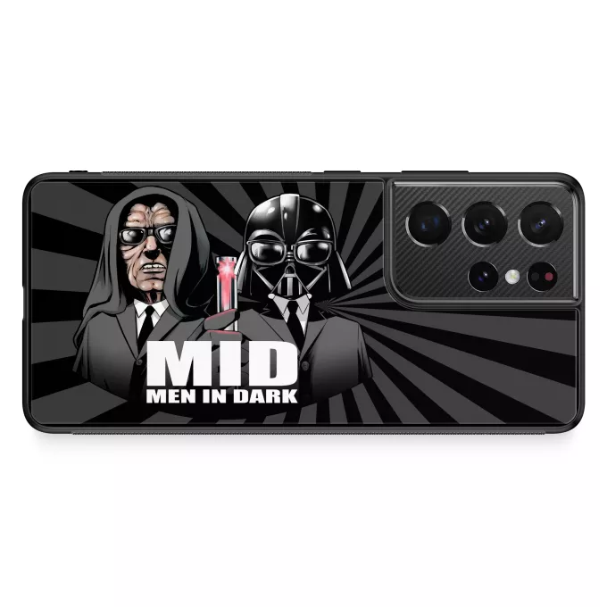 Estojo Samsung Galaxy S21 Ultra Paródia Guerra das Estrelas Darth Vader e Palpatine X MIB: Homens de Negro