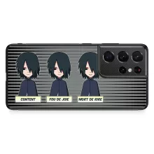 Coque Téléphone Portable Sasuke Uchiwa « Toujours aussi expressif... » – Parodie Naruto