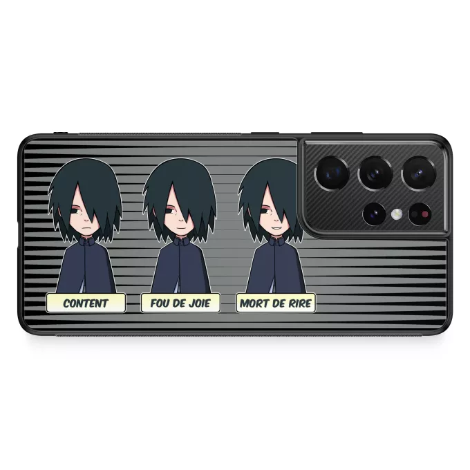 Coque pour téléphone portable Samsung Galaxy S21 Ultra Parodie Naruto Toujours aussi expressif... - Sasuke Uchiwa