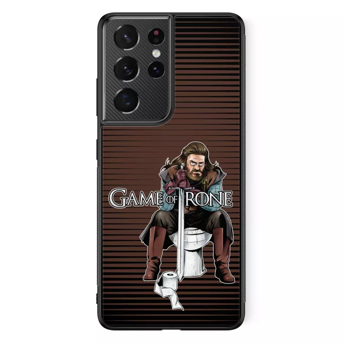 Coque pour téléphone portable Samsung Galaxy S21 Ultra Parodie Game of Thrones Game Of Trone... Euh... - Eddard Stark