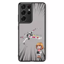 Custodia per smartphone Caricatura SD Luke Skywalker “Caricatura SD Luke Skywalker e il suo X-Wing Mini Drone” – Parodia dei Star Wars