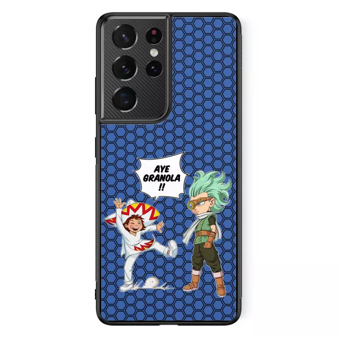 Coque pour téléphone portable Samsung Galaxy S21 Ultra Parodie Dragon Ball Super Aye Granola !! - Granola l'être le plus puissant de l'univers