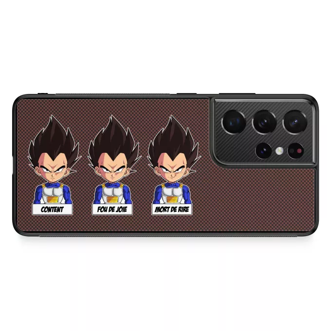 Coque pour téléphone portable Samsung Galaxy S21 Ultra Parodie Dragon Ball Z - DBZ Un jeu d'acteur de niveau princier - Végéta