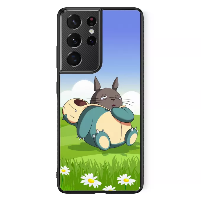 Fodral för Samsung Galaxy S21 Ultra Parodi Pokémon Den ultimata sömnpigga! - Snorlax