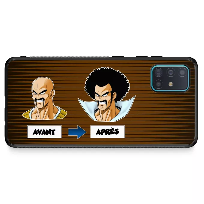 Coque pour téléphone portable Samsung Galaxy A51 5G Parodie Dragon Ball Z - DBZ Avant - Après - Nappa, Hercule Satan