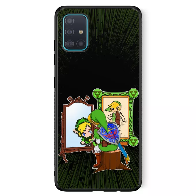 Estojo Samsung Galaxy A51 5G Paródia Zelda Link - Norman Rockwell style