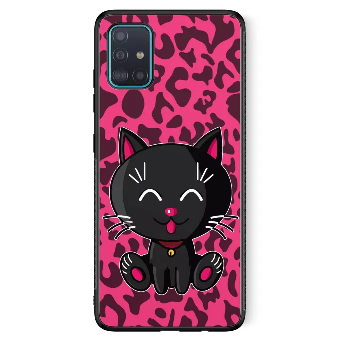 Coque pour téléphone portable Samsung Galaxy A51 5G Parodie Kawaii Baby Cats Kawaii Baby Cat (noir)