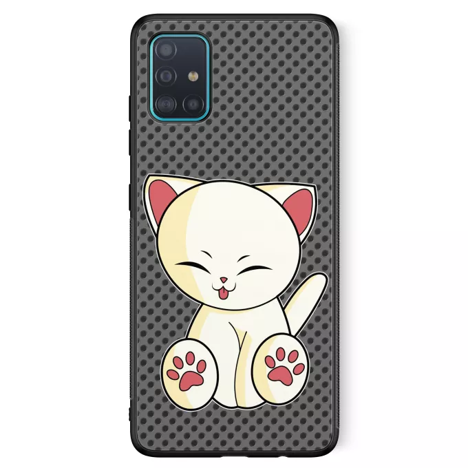 Coque pour téléphone portable Samsung Galaxy A51 5G Parodie Chatons Mignons Chaton Mignon Crème