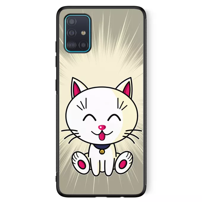 Coque pour téléphone portable Samsung Galaxy A51 5G Parodie Kawaii Baby Cats Kawaii Baby Cat (blanc)