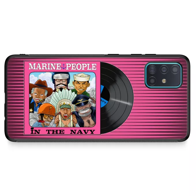 Samsung Galaxy A51 5G Handyhülle Parodie auf One Piece Garp, Akainu, Aokiji, Kizaru, Sengoku und Smoker