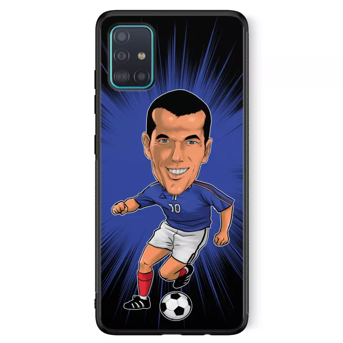 Coque pour téléphone portable Samsung Galaxy A51 5G Parodie Caricature de Stars Caricature SD Manga Stars Vol.8 ! - Caricature Stars - Zinedine Zidane