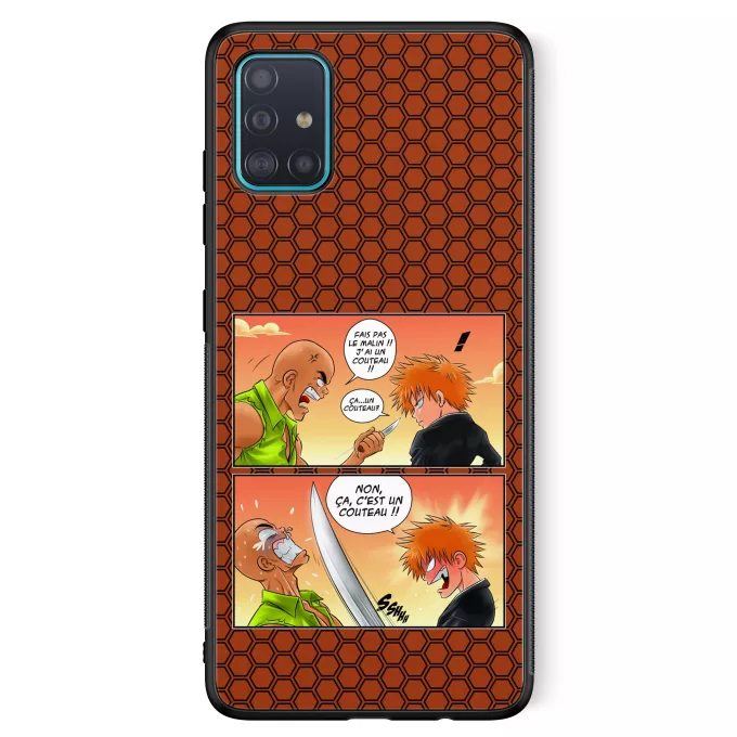 Coque pour téléphone portable Samsung Galaxy A51 5G Parodie Bleach Non, ça c'est un couteau ! - Ichigo Kurosaki