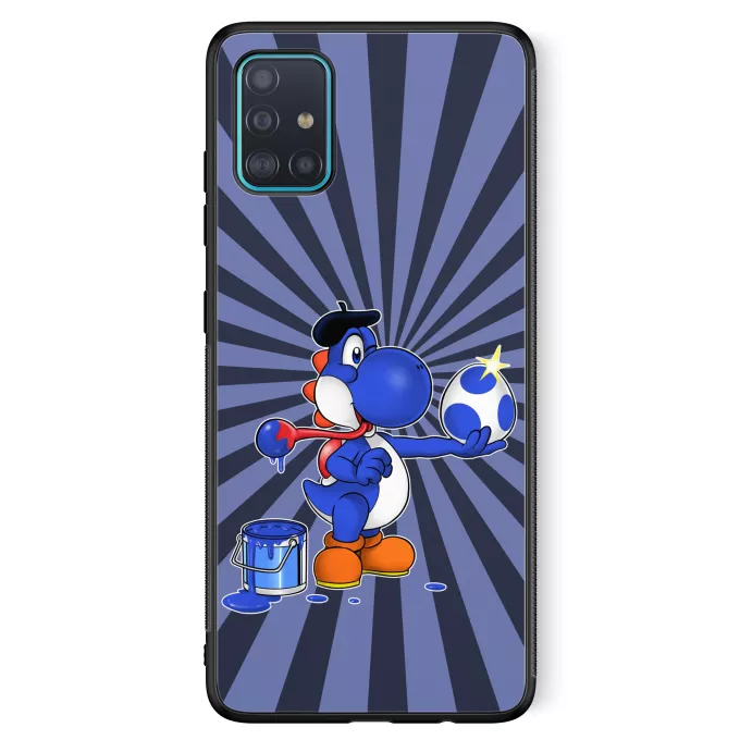 Custodia per Samsung Galaxy A51 5G Paoridia Yoshi Yoshi blu
