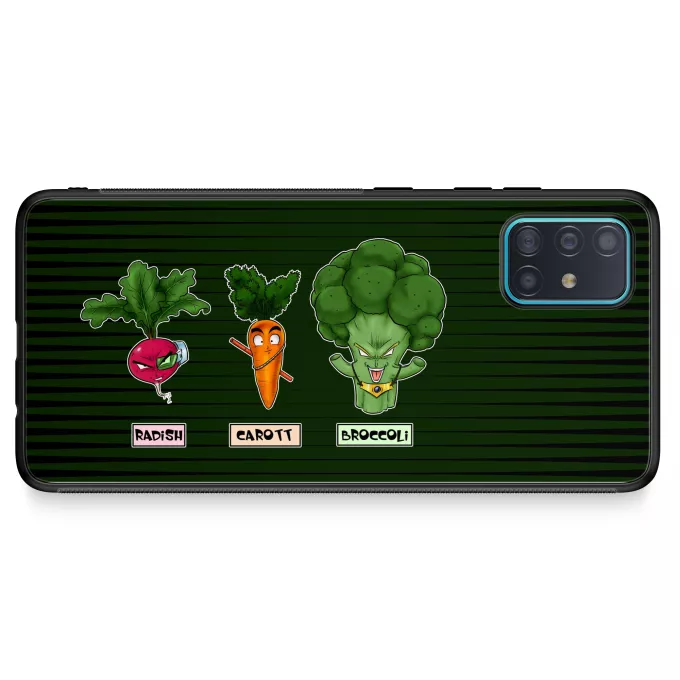 Samsung Galaxy A51 5G Phone Case Parody of Dragon Ball Z - DBZ Son Goku, Broly and Vegeta