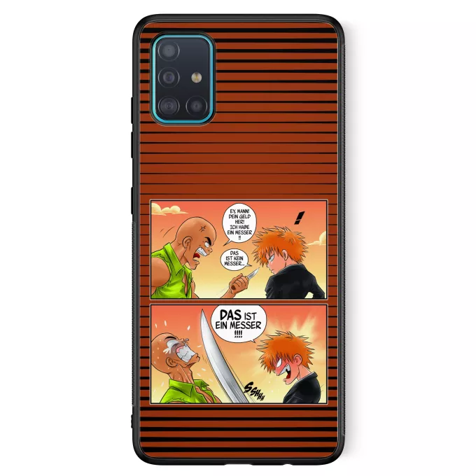 Samsung Galaxy A51 5G Handyhülle Parodie auf Bleach Ichigo Kurosaki und Crocodile Dundee