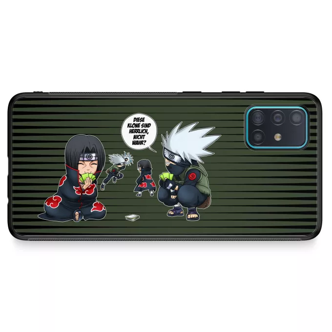 Samsung Galaxy A51 5G Handyhülle Parodie auf Naruto Kakashi Hatake und Itachi Uchiwa