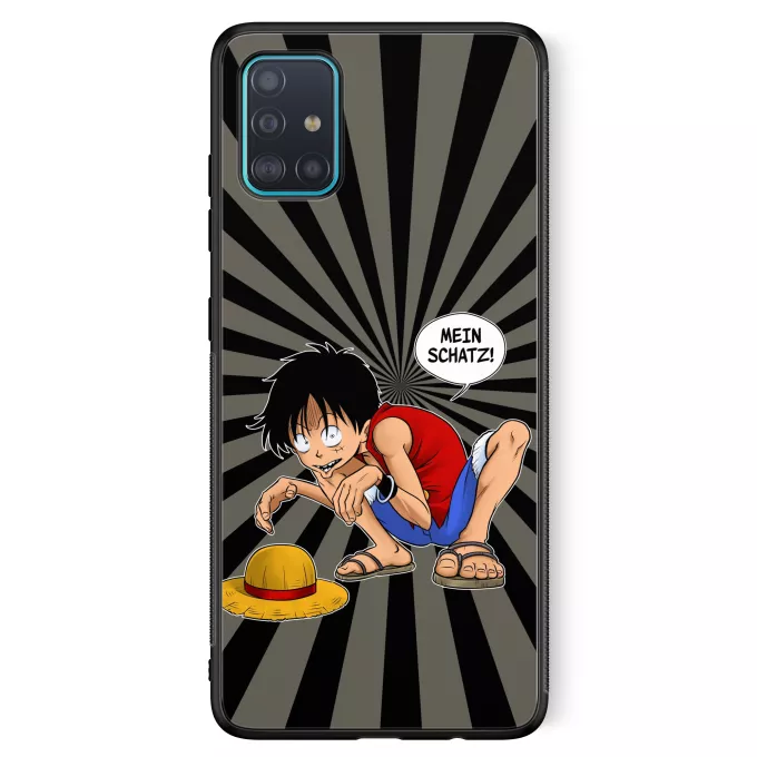 Samsung Galaxy A51 5G Handyhülle Parodie auf One Piece Ruffy Hak Versioni und Gollum