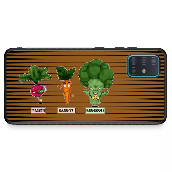 Funda para Samsung Galaxy A51 5G Parodia Dragon Ball Z -DBZ Son Gokū, Raditz y Broly