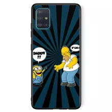 Homer Simpson Smartphone hoesje “Homer Simpson en Minion” – Minions parodie