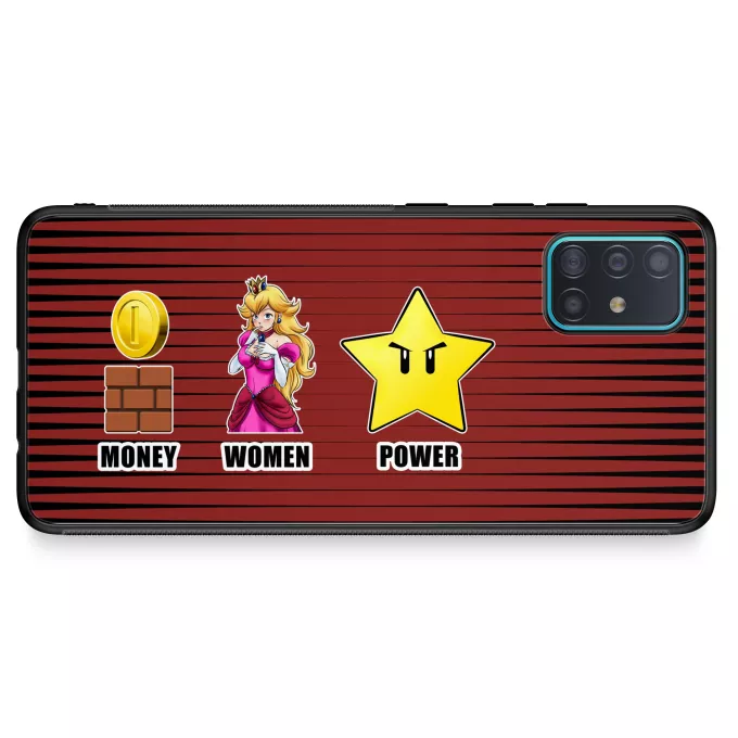 Funda para Samsung Galaxy A51 5G Parodia Super Mario Mario - Women, Money and Power