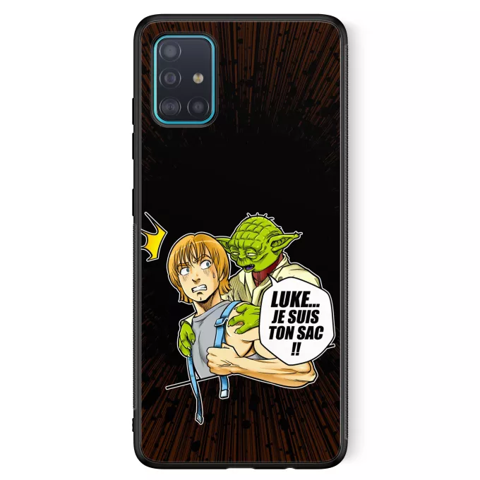 Coque pour téléphone portable Samsung Galaxy A51 5G Parodie Star Wars Luke... Je suis ton sac !! - Yoda, Luke Skywalker