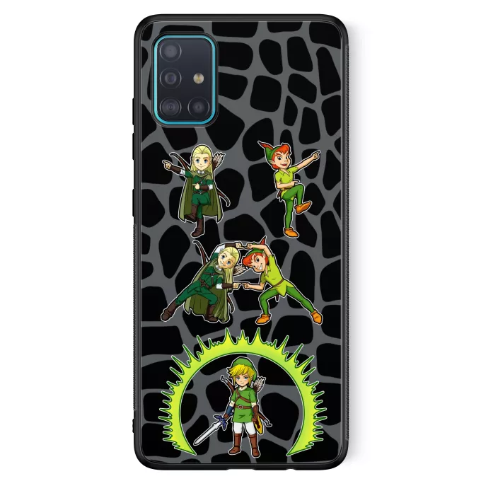 Estojo Samsung Galaxy A51 5G Paródia Zelda Link e Legolas