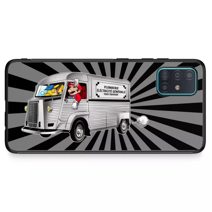 Coque pour téléphone portable Samsung Galaxy A51 5G Parodie Pokémon Une reconversion réussie... :) - Pikachu, Mario