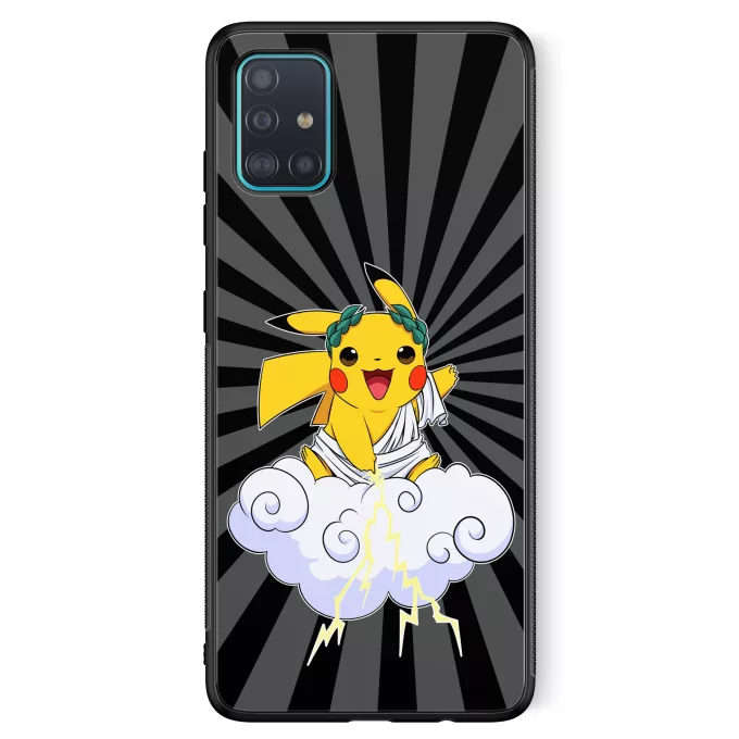 Samsung Galaxy A51 5G Phone Case Parody of Pokémon Pikachu et Zeus