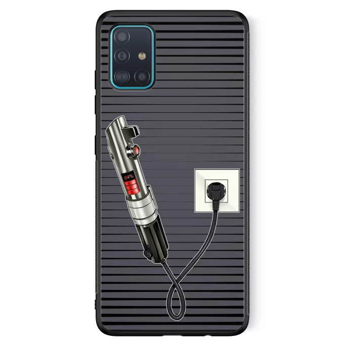 Fodral för Samsung Galaxy A51 5G Parodi Stjärnornas krig Ljussabel