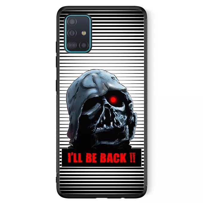 Fodral för Samsung Galaxy A51 5G Parodi Stjärnornas krig Darth Vader och Terminator