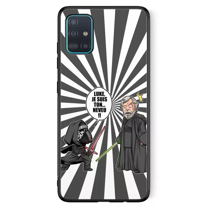Coque pour téléphone portable Samsung Galaxy A51 5G Parodie Star Wars Luke, je suis ton... ;) - Kylo Ren Vs Luke Skywalker