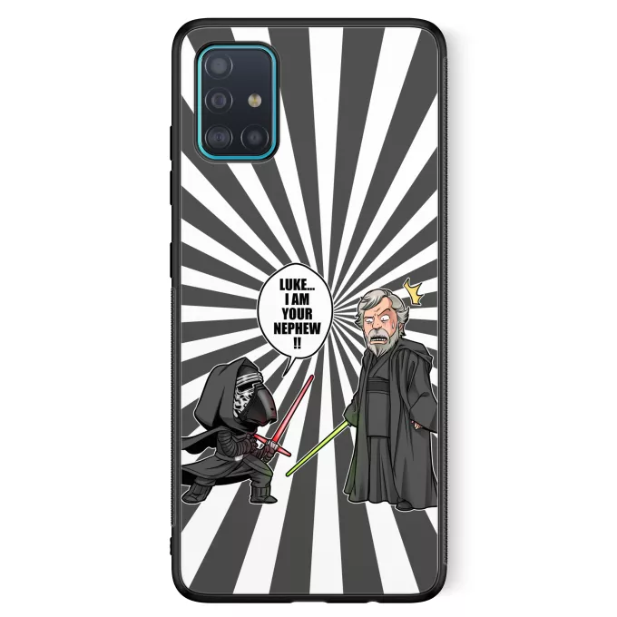 Samsung Galaxy A51 5G Phone Case Parody of Star Wars Kylo Ren And Luke Skywalker