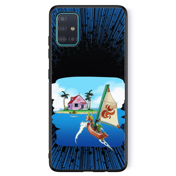 Estojo Samsung Galaxy A51 5G Paródia Zelda Link e Casa do Kame