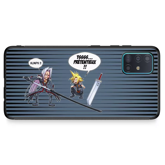 Coque pour téléphone portable Samsung Galaxy A51 5G Parodie Final Fantasy VII - FFVII Prétentieux !! - Clad, Sephiroth