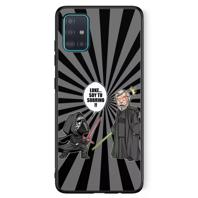 Funda para Samsung Galaxy A51 5G Parodia Star Wars Luke Skywalker y Kylo Ren