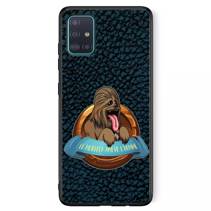 Coque pour téléphone portable Samsung Galaxy A51 5G Parodie Star Wars Le Meilleur Ami de l'Homme... - Chewbacca
